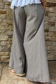 Arbi Gingham Palazzo Pant Chocolate